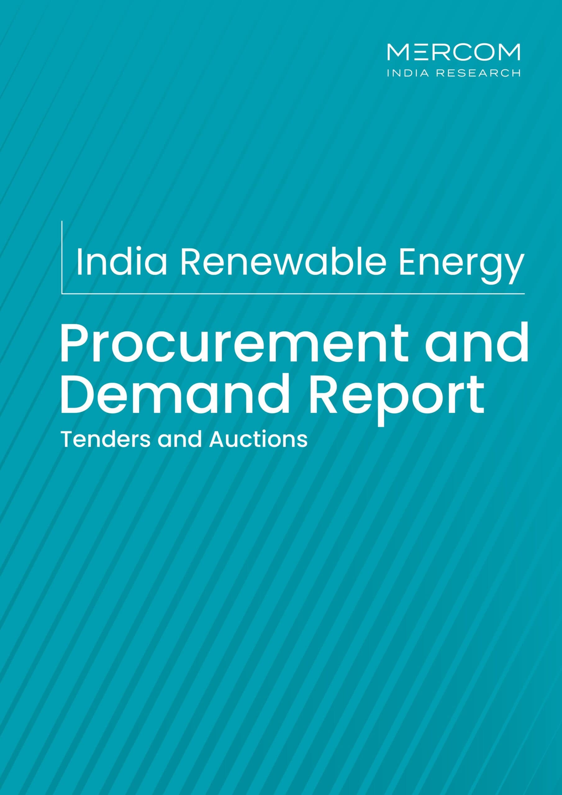 India Renewable Energy Procurement and Demand Report 1H 2026 - 44 GW RE Tenders Issued and 16 GW Auctioned in 1H 2026